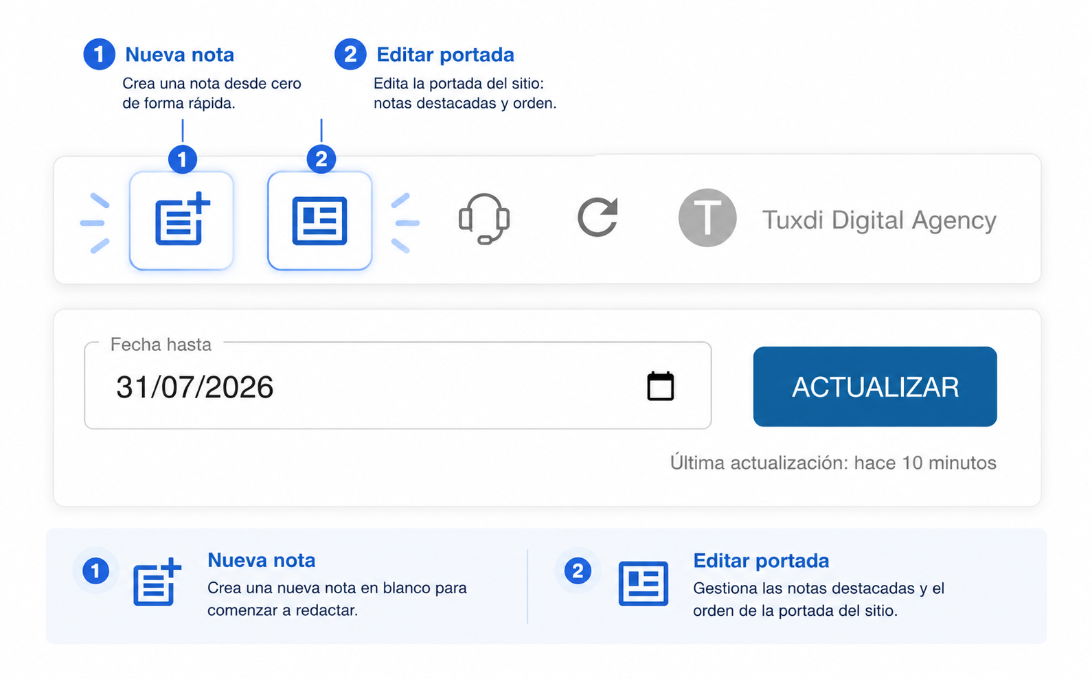Versión 2.5.3: edición sin pisarse, accesos rápidos y etiquetas más limpias